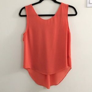 Peach chiffon blouse